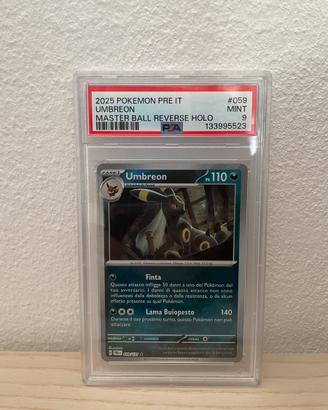 Umbreon masterball PSA9 evoluzioni prismatiche