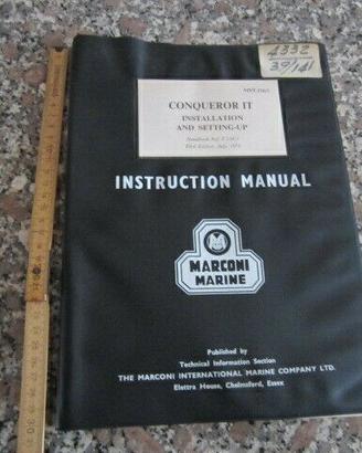 Istruzioni trasmettitore Marconi Marine Conqueror