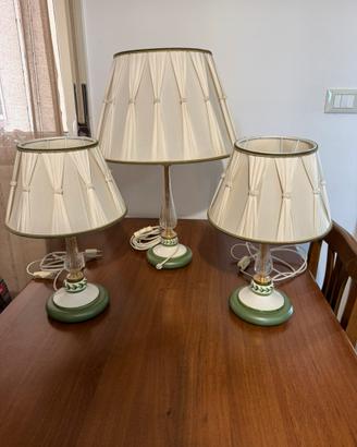 Set 3 lampade abat-jour classiche