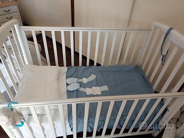 Lettino Pali bimbo, materasso e paracolpi Picci
