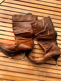 Stivali artigianali in pelle marrone (nr. 38)