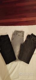 3 JEANS SKINNY/SLIM RAGAZZO  14 Anni NERI/GRIGIO