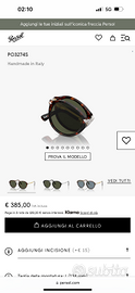 Occhiali da sole Persol nuovi mai usati