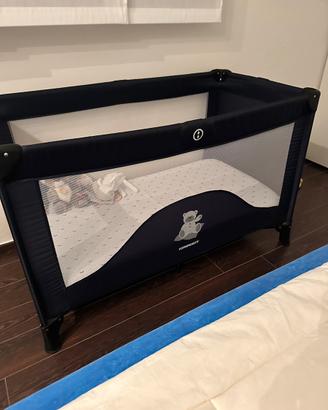 Lettino pieghevole da bambino blu