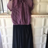 Blusa camomilla, canotta nera con fiori