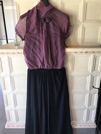 Blusa camomilla, canotta nera con fiori