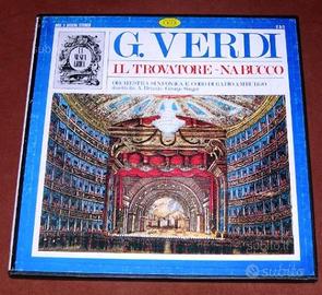 3 LP - Il trovatore e Nabucco - G. Verdi