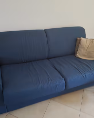 Divano letto 3 posti blu 