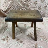 ANTICO SGABELLO DA MUNGITURA ORIGINALE DEL 1900