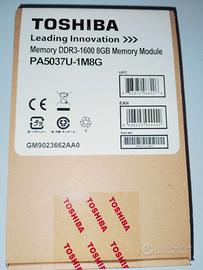 MEMORIA RAM - TOSHIBA  DDR3-1600 8G