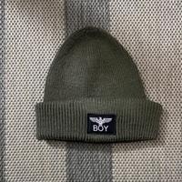 Berretto BOY London verde militare, patch aquila