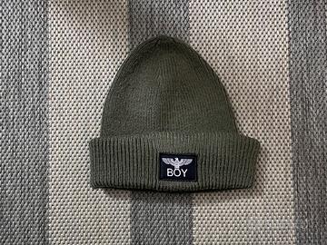 Berretto BOY London verde militare, patch aquila