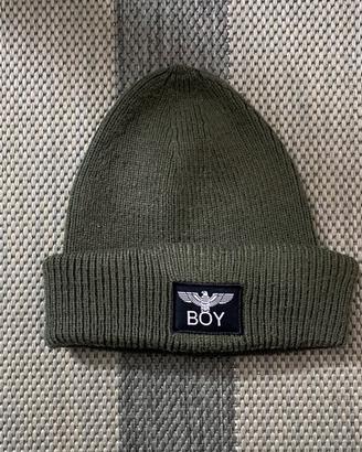 Berretto BOY London verde militare, patch aquila