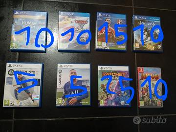 videogiochi ps4/ps5/nintendo singolarmente