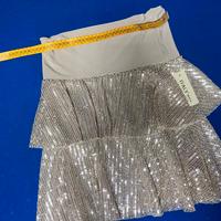 gonna corta fashion con lustrini e paillettes