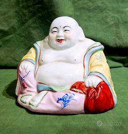 Statuina porcellana Cinese di Buddha sorridente -