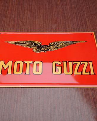 Targa Insegna in metallo Moto Guzzi