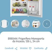 Frigorifero nuovo imballato beko B1804N