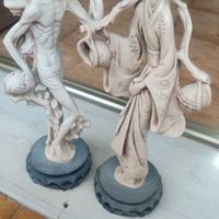 2 GRANDI STATUE CINESI in resina