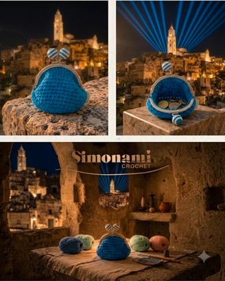 Portamonete Uncinetto Notte A Matera 