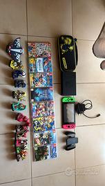 Nintendo Switch+Giochi+collezione amiibo
