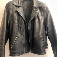 Giubbotto chiodo vintage vera pelle