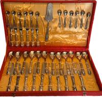 Servizio Posate Placcate in Argento 800 Incompleto