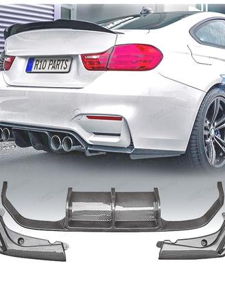 DIFFUSORE BMW F80 F82 F83 LOOK M4 CARBONIO DOPPIA