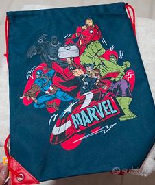 Marvel sacca /zaino con etichetta 41.5×32