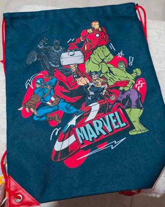 Marvel sacca /zaino con etichetta 41.5×32
