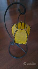 Lanterna Etnica in Ferro e Pergamena Gialla H 27 