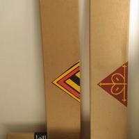 2 Pannelli etnici in legno e tela di sacco