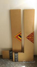 2 Pannelli etnici in legno e tela di sacco