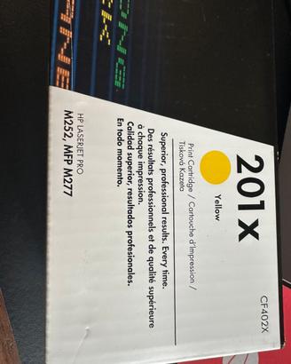 Hp laserjet cartuccia 201x giallo (nuova)