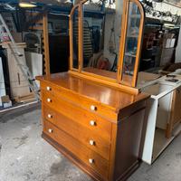 Como 4 cassetti con specchio in legno