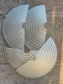4 applique in vetro satinato 