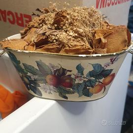 mini cestino fiori secchi