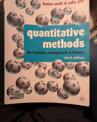 Quantitative methods for business, mgmt & finance