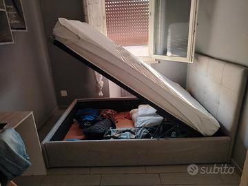 Letto contenitore da una piazza e mezza +scrivania