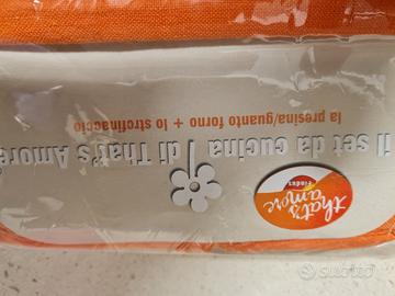 Presina + guanto forno + strofinaccio da cucina