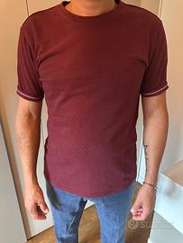 T-shirt da uomo bordeaux tg S - Calliope