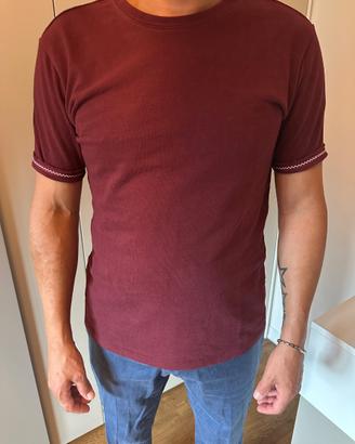 T-shirt da uomo bordeaux tg S - Calliope