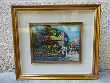 Quadro - Scena di mercato italiano
