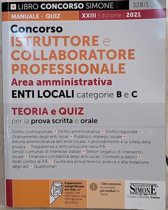 Libro concorso istruttore e collaboratore prof.