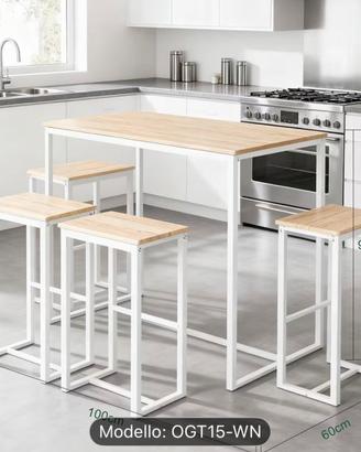 Tavolo alto + 4 sedie