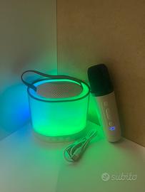 Cassa bluetooth con microfono wireless e luci LED