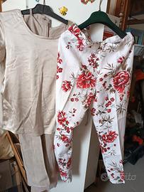 2 pantaloni e camicetta 