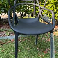 Sedie intrecciate nere