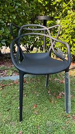 Sedie intrecciate nere