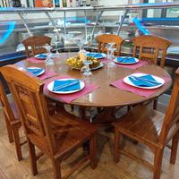 tavolo allungabile rotondo con sedie